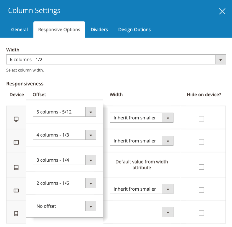 Magezon Page Builder | Responsiveness Control